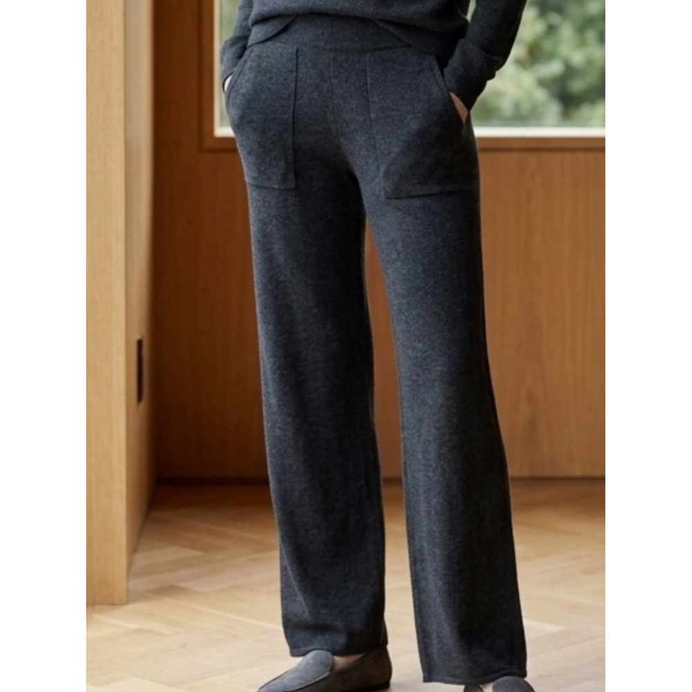 Barefoot Dreams CozyChic Ultra Lite Pants Womens XS Carbon Wide Leg